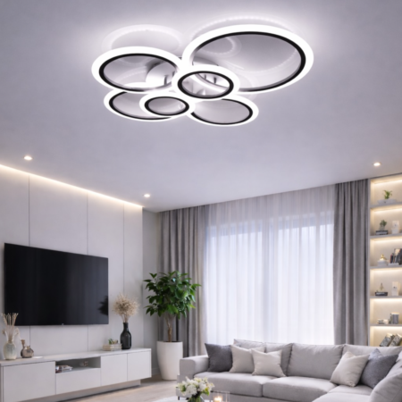 Lustra Led Roundness Alb cu telecomandă
