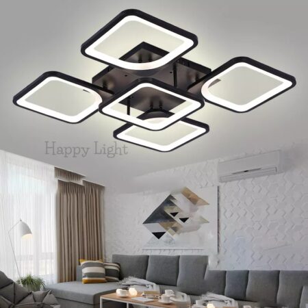 Lustra Led dormitor bucatarie Cenco Negru 120W