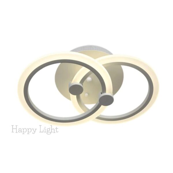 Lustra Led Roundness 48W alb cu telecomandă Happy Light