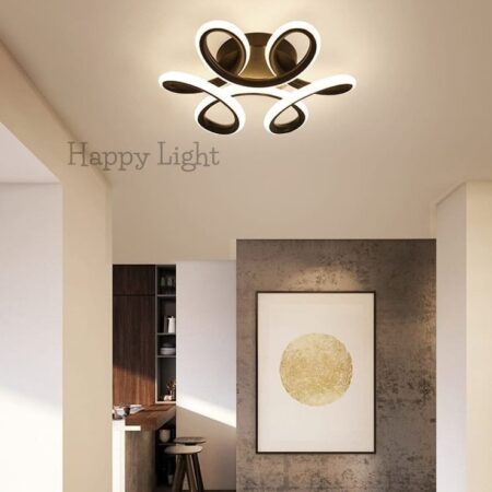 Aplica Led Abstract Negru 24W Happy Light