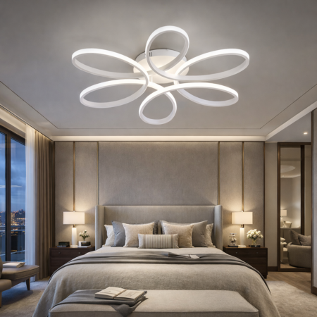 Lustra Led dormitor Abstract WT telecomandă