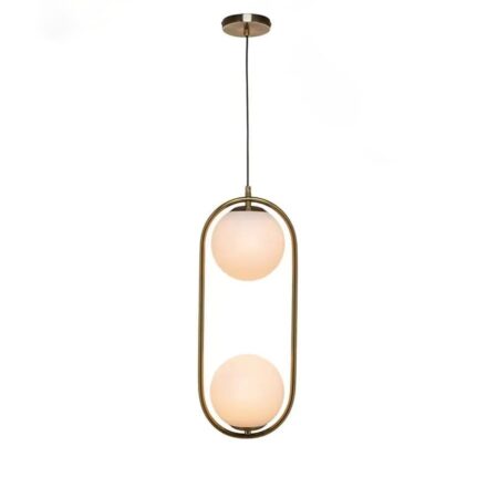 Pendul Pearl Gold Ovale Double Happy light