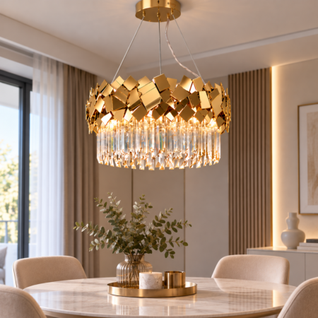 Candelabru auriu Modular D40cm