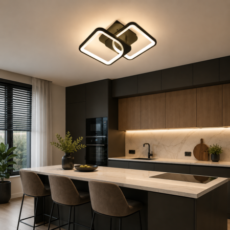Lustra Led Duo Modern Black dimabilă