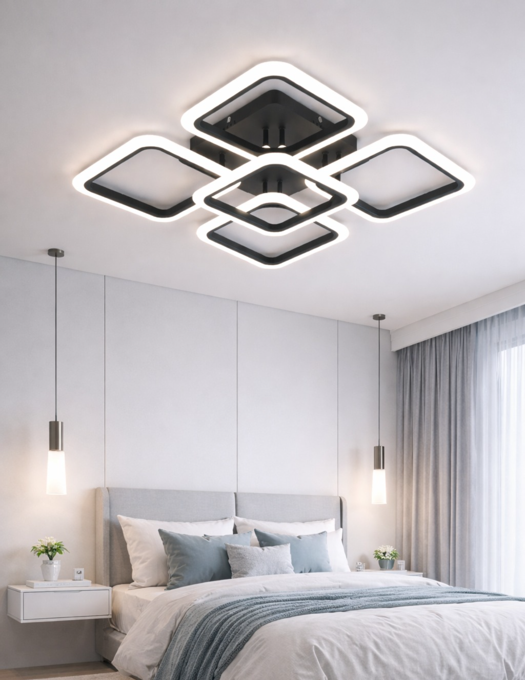 Lustra Led dimabilă Cenco BL cu telecomandă Lustra Led dimabilă Cenco BL cu telecomandă