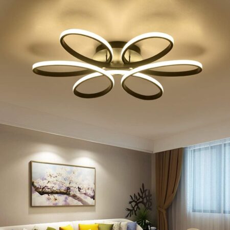 Lustra Led living Abstract Negru 120W cu telecomandă