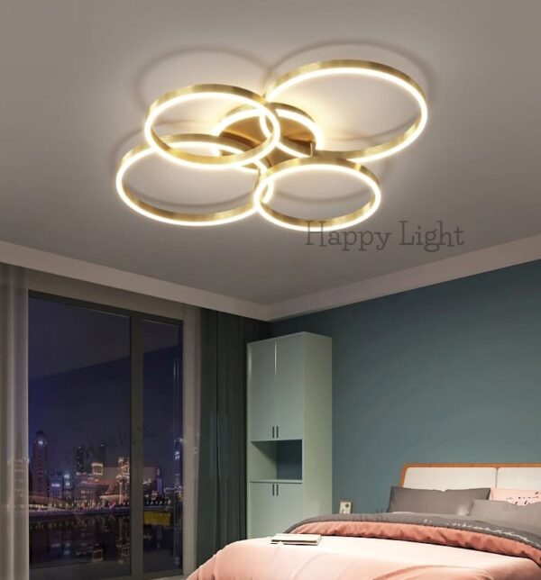 Lustra Led living Circular GD 132W cu 3 tipuri de lumină și telecomandă Happy Light