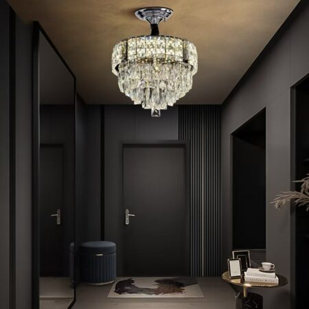 Candelabru Led argintiu Mini Topaz