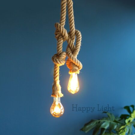 Pendul Rustic Rope 2 becuri Happy Light