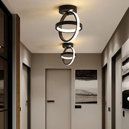 Aplica Led Gravity RD Black 28W Happy Light
