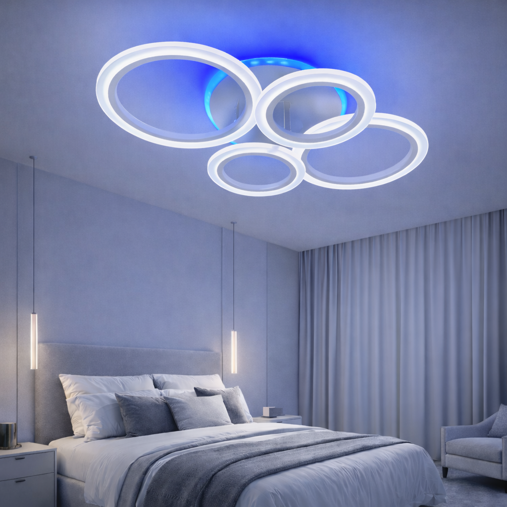 Lustra Led Roundness WT RGB cu telecomandă