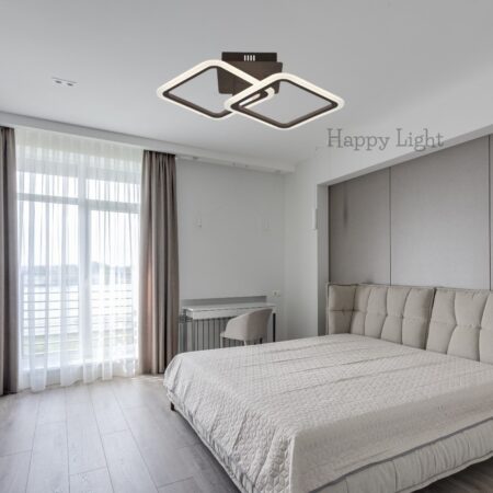 Lustra Led Modera Coffe 80W cu telecomandă
