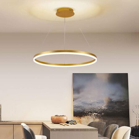 Candelabru Led Circulo Gold 60cm cu telecomandă