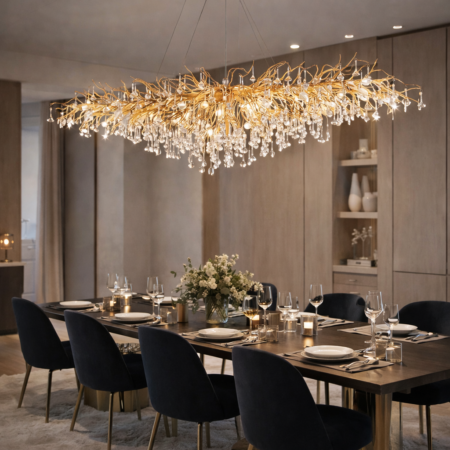 Candelabru auriu Dining April Happy Light