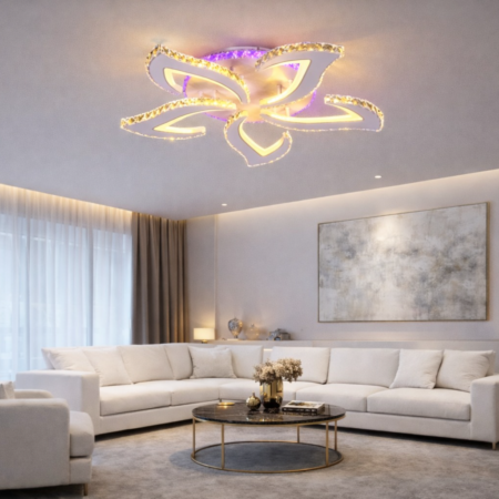 Lustra Led Crystal Summer Alb RGB color