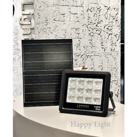Proiector Led cu Panou Solar Monocristal IP65, 150W cu telecomandă