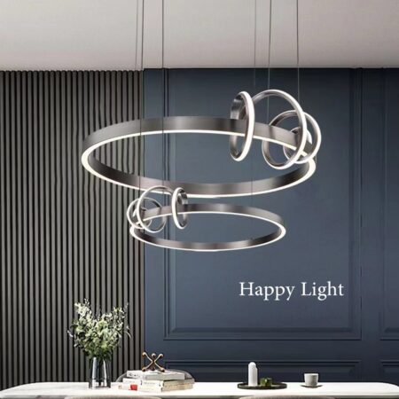 Candelabru Led living Mood Grey 400W cu telecomandă Happy Light