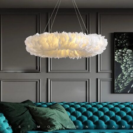 Candelabru Plumes White 80cm Happy Light