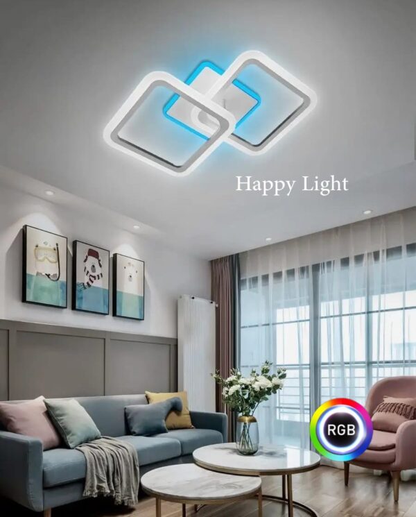 Lustra Led Modera White RGB cu telecomandă Happy Light