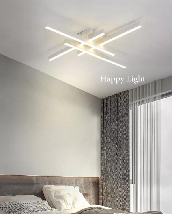 Lustra Led dormitor Urban White 80W cu telecomandă Happy Light