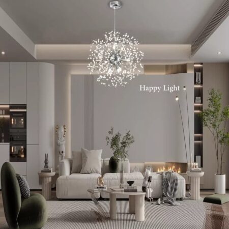 Candelabru living Bloom Silver 60cm