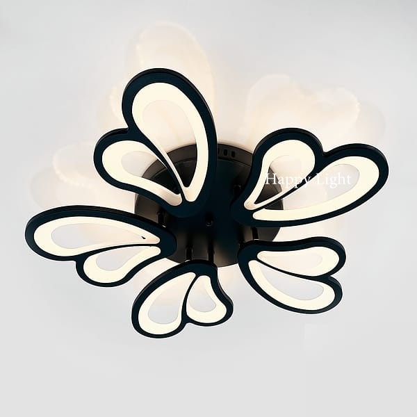 Lustra Led Black Floralis cu telecomandă Happy Light