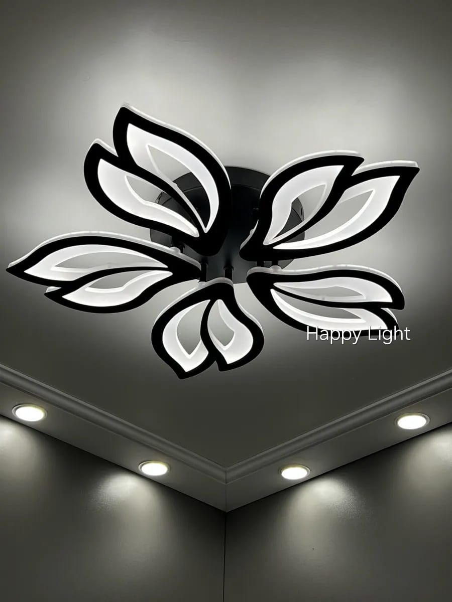 Lustra Led dormitor BK Lis cu telecomandă Lustra Led dormitor BK Lis cu telecomandă