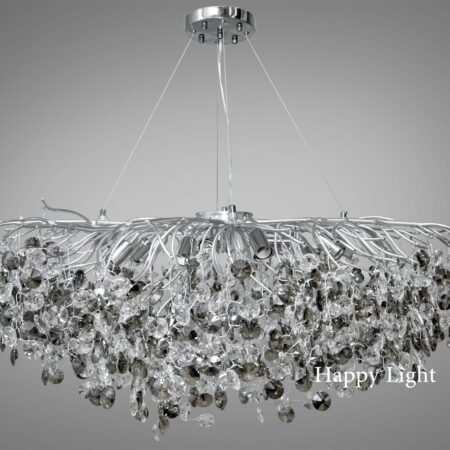 Candelabru dining Demetra Silver 120cm Happy Light