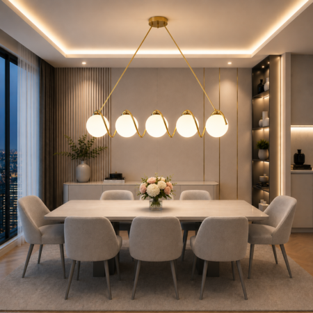 Candelabru Colar Gold 5 - glob mare
