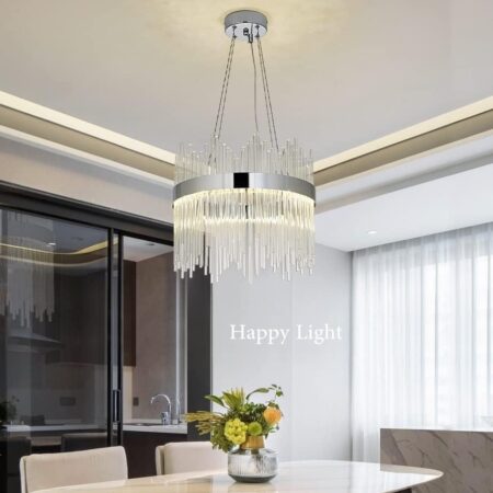 Candelabru Led Crystal Tubes Crom 40cm