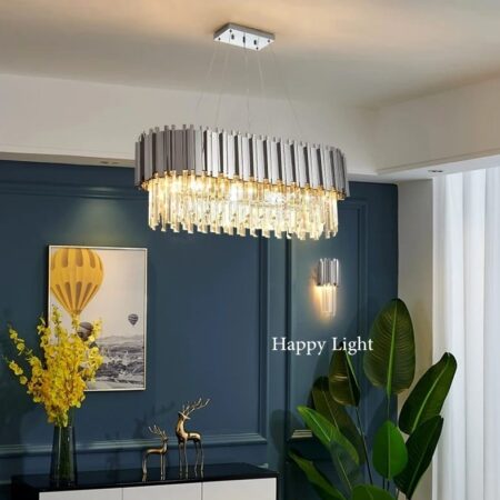Candelabru living Crystal Ice 80x30cm Happy Light