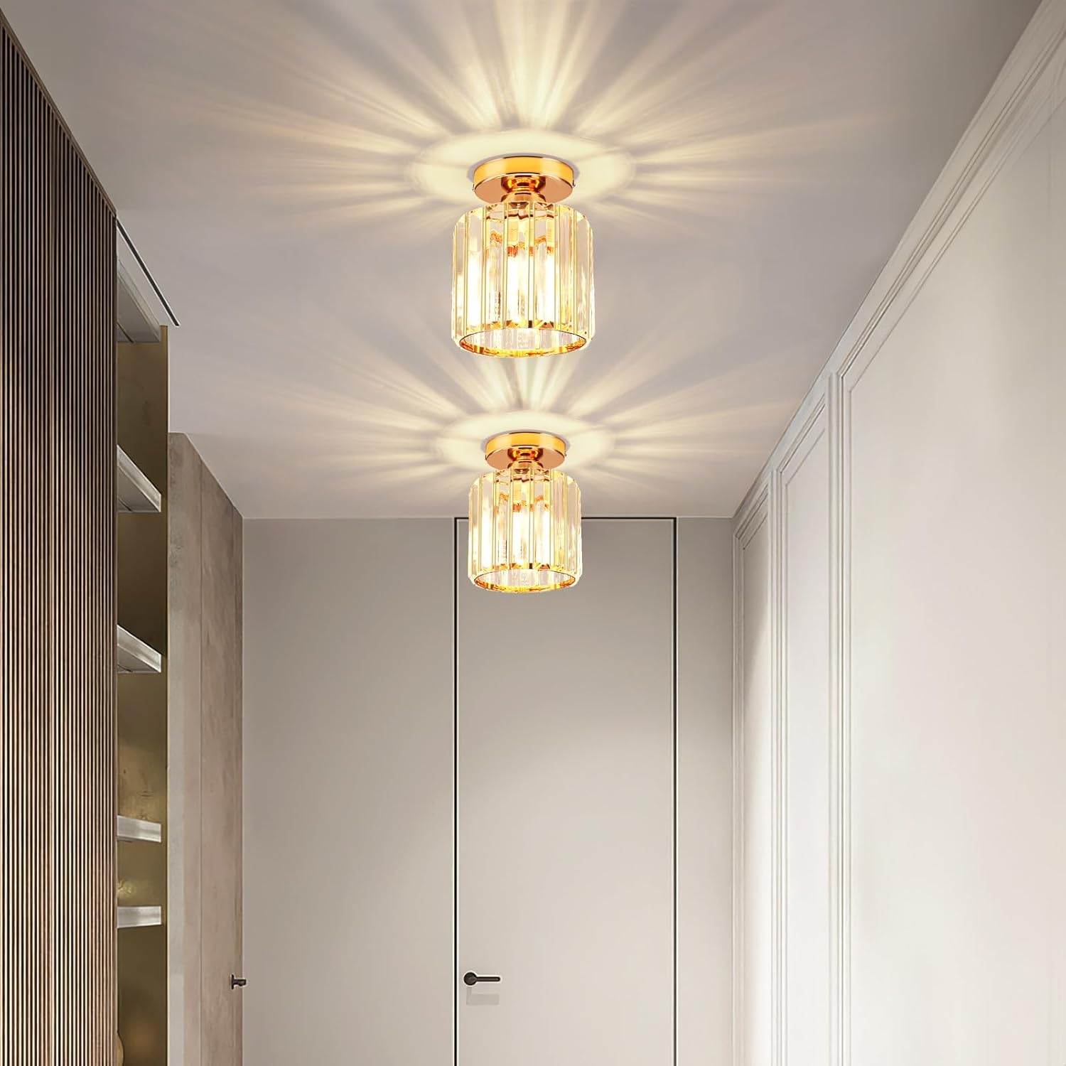 Lustra pentru hol Mini Brilliant auriu Happy Light