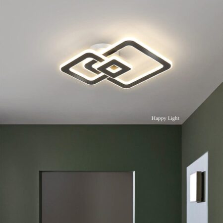 Lustra Led Squares Black 90W fără telecomandă Happy Light