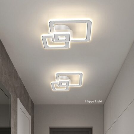 Lustra Led Squares White 90W fără telecomandă Happy Light