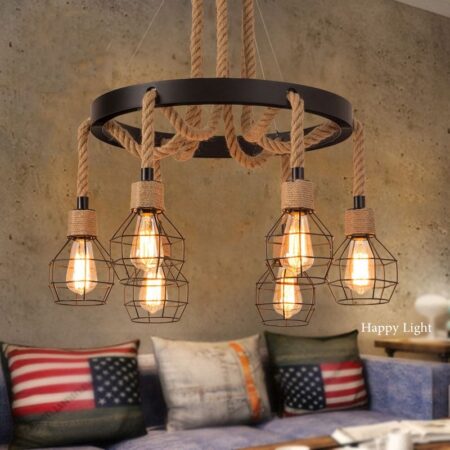 Candelabru Rustic 6 becuri Happy Light