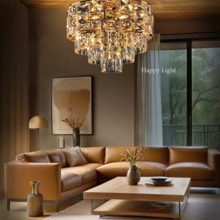 Candelabru Ice Cubes Gold 40cm