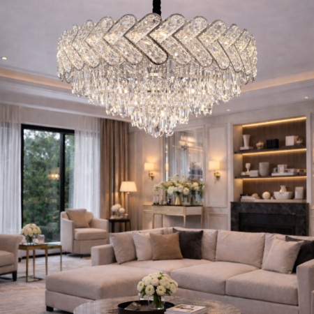 Candelabru argintiu Aspen D60cm
