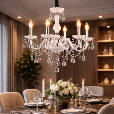 Candelabru Galla White 5 brațe Happy Light