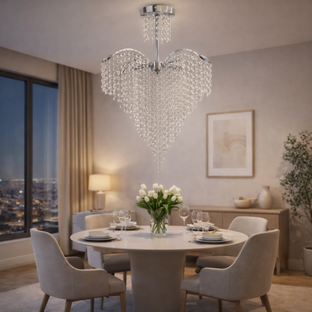 Candelabru Heart Silver K9 Happy Light
