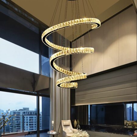 Candelabru Led Spiral Cristalli cu telecomandă