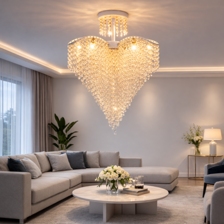 Candelabru alb Pearl Heart White 4
