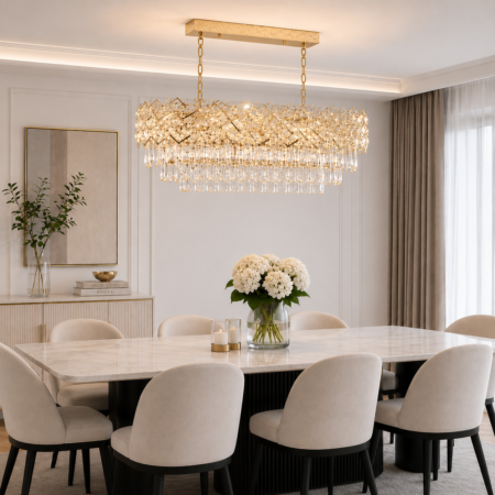 Candelabru dining auriu Roncaro
