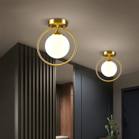 Iluminat Interior Happy Light Lustra hol Ringlet nuanța auriu