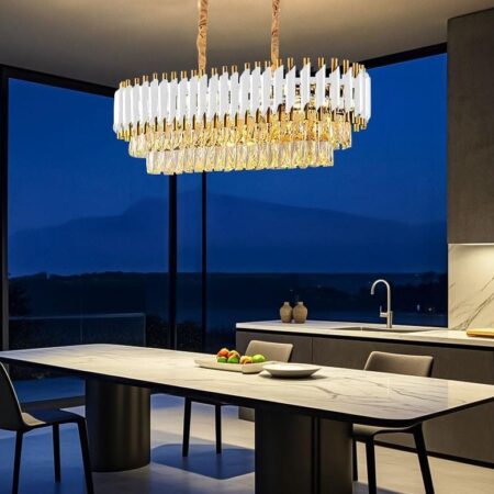 Candelabru Dining Regal White 80x30cm Happy Light