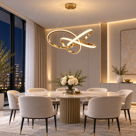 Candelabru Led Maze Auriu cu telecomandă