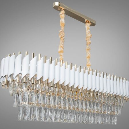 Candelabru living Regal White 80x30cm