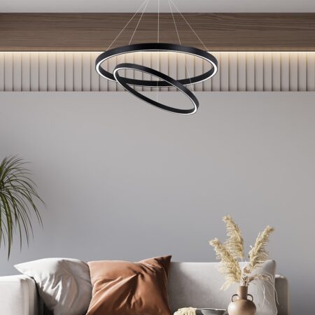 Candelabru Led living Hall Black 65W Happy Light