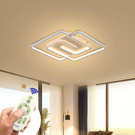 Lustra Led dormitor Mixted White cu telecomandă