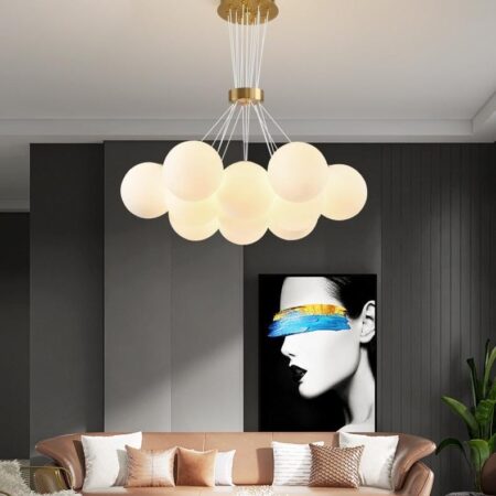 Candelabru auriu Harmony 13 Globuri Happy Light