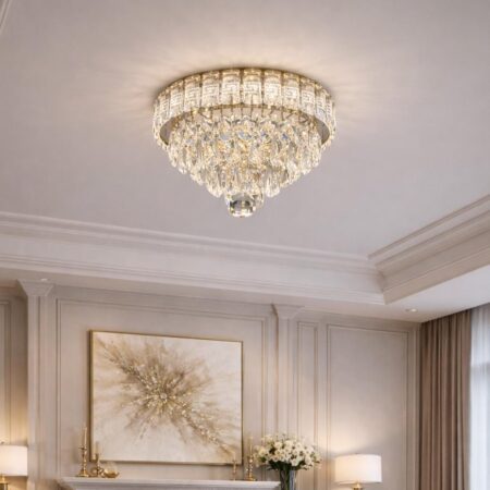 Candelabru auriu Zircon D 40cm